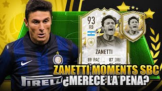 ¡SOLUCIÓN MÁS BARATA SBC JAVIER ZANETTI ICONO MOMENTOS 89  300K  ¿MERECE LA PENA  FIFA 22 [upl. by Fernanda254]