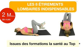 Les 8 étirements lombaires indispensables pour ne plus avoir mal au dos ancienne version test [upl. by Eihcra]