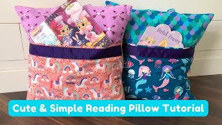 Cute amp Simple Reading Pillow Sewing Tutorial  DIY Pocket Pillow [upl. by Bred]