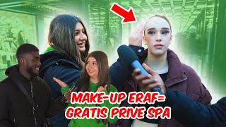 DAMES HALEN HUN MAKE UP ERAF VOOR EEN GRATIS PRIVÉ SPA  ROTTERDAM [upl. by Hekker]