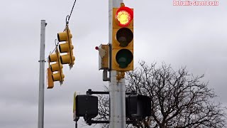 New Traffic Lights With Backplates Upgrade  W Chicago amp Jeffries Fwy [upl. by Damita]