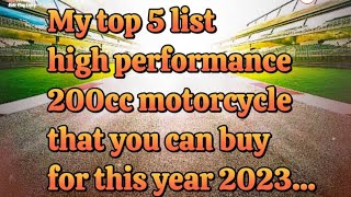 My top 5 list high performance 200cc motorcycle Philippines that you can buy for this year 2023 [upl. by Jyoti95]