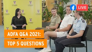 ADFA QampA 2021 Top 5 Questions [upl. by Liva194]