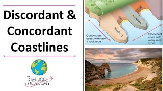 What is the difference between a discordant and concordant coastline [upl. by Zeuqcaj]