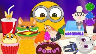 ASMR 미니언즈 주토피아 디저트 애니먹방Minions Zootopia Food Animation Mukbang [upl. by Medeah]