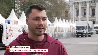 Vienna City Marathon 2023  ORF Wien Heute 21042023 [upl. by Ahtiekal928]