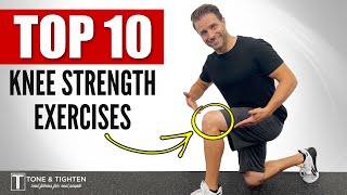 Top 10 Exercises For Knee Strength  No Equipment [upl. by Branham]