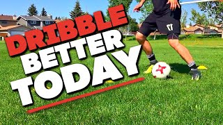 The Ultimate SOCCER DRIBBLING DRILLS tutorial [upl. by Ellesirg967]