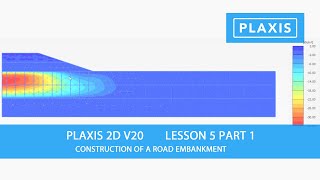 Plaxis 2D V20 Lesson 5 Construction of a Road Embankment Part 12 [upl. by Wain]