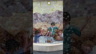 The Moses Striking the Rock mosaic is installed [upl. by Marou]