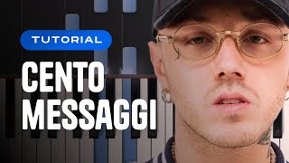 TUTORIAL Lazza  100 MESSAGGI  Piano Tutorial con Synthesia [upl. by Hsur197]