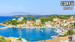 Kassiopi with his beautiful castle Walking tour 4k Corfu Island  Greece 2023 [upl. by Koser]