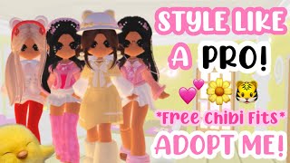 HOW TO STYLE LIKE A PRO IN ADOPT ME🐯🌼💕🐢🍌adoptmeroblox preppyadoptme preppyroblox [upl. by Adebayo]