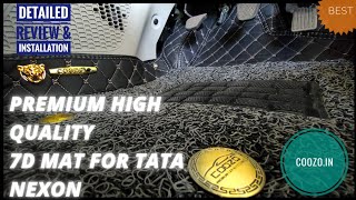 7D mat installation  7d mat Tata Nexon 2021  COOZO 7D CAR MAT Review [upl. by Vivian]