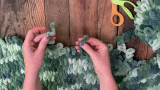 How to Add a Skein of Yarn to Your Finger Knit Blanket [upl. by Yekciv284]