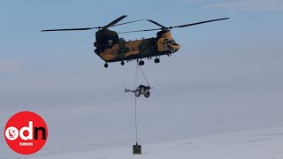 Chinooks deployed after flooding in Lincolnshire [upl. by Dira]