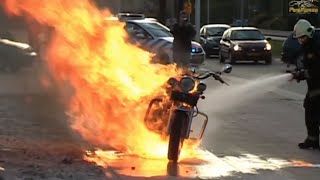 VUURZEE BIJ MOTORBRAND ZUIDWOLDIGERWEG HOOGEVEEN  HUMOR MOTOR WORDT ONVERWACHT BBQ [upl. by Rico]