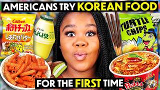 Americans Try Korean Snacks For The First Time  People vs Food [upl. by Vernita]