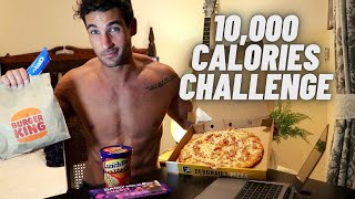 10000 CALORIE CHALLENGE  Epic Cheat Day  Man vs Food Roche Kilian [upl. by Noid]