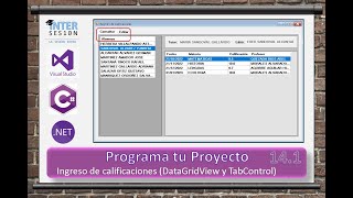 Visual C 141 DataGridView captura y validación de celdas y formulario ordenado por un TabControl [upl. by Perdita]