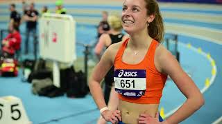 ASICS NK Indoor 2024 U20V 1500m 1 Loes Kempe [upl. by Nagad740]