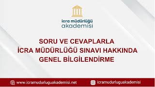 Soru ve Cevaplarla İcra Müdürlüğü Sınavı Hakkında Genel Bilgilendirme  2024 [upl. by Hurwit]