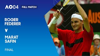 Roger Federer v Marat Safin Full Match  Australian Open 2004 Final [upl. by Ordnagela]