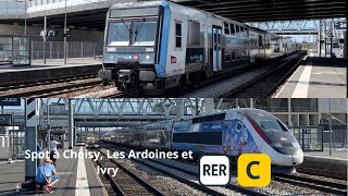 Spot en gare de  Choisy le Roi Les Ardoines et Ivry sur Seine  RER C TER TGV [upl. by Coit]