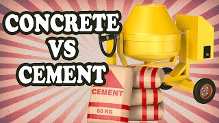 The Difference Between Concrete and Cement [upl. by Lyudmila]