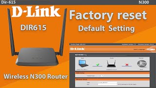 how to reset d link dir 615 n300 router [upl. by Yaja]