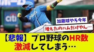 【明らかに飛んでない！？】2024年のホームラン数が激減してしまう… 飛ばないボールが影響！？ [upl. by Pisarik]