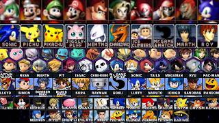 Roster in different Smash Bros ModsFanGames [upl. by Zoldi719]