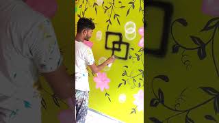 khub sundor spree diye design 🏠🏡🖌️ Sakilpainter art painting trending [upl. by Ativ]