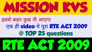 RTE ACT 2009 KVS PREPARATION THE ZORAWAR CLASSES [upl. by Ninahs]