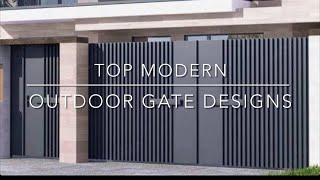 Modern outdoor gate designs interiordesign 2024 gate gatedesign modern homedecor [upl. by Norad]