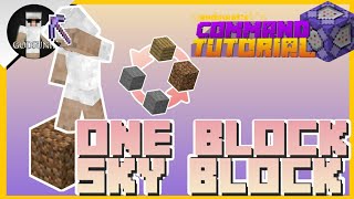 How to create a CUSTOM ONE BLOCK SKY BLOCK with commands Minecraft Bedrock Command Tutorial [upl. by Spalla]