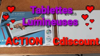 😀Tablette Lumineuse 😀 😉 Action VS Discount 😉 [upl. by Alial]