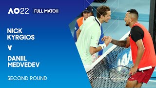 Nick Kyrgios v Daniil Medvedev Full Match  Australian Open 2022 Second Round [upl. by Nera749]