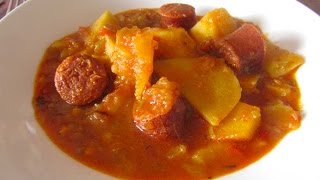 PATATAS CON CHORIZO A LA RIOJANA  RECETA CASERA [upl. by Piscatelli]