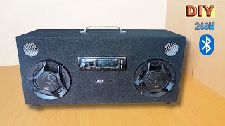 Diy bluetooth boombox speaker how to make bluetooth speaker kaise bnaye [upl. by Nirrol]