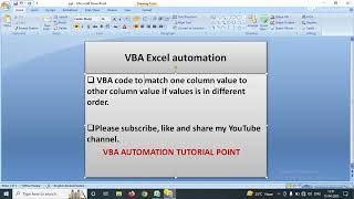 VBA code to match one column value to other column value if values in different order [upl. by Ecirtnahc]