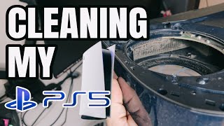 CLEANING MY PS5 HOW TO [upl. by Neyuq]