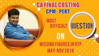 CA FINAL CPM  PERT MISSING FIGURES RTP amp PM SUM by CA SANKALP KANSTIYA [upl. by Nilek840]