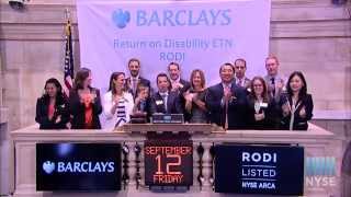 Barclays Celebrates Barclays Return on Disability Exchange Traded Note [upl. by Paxon165]