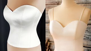 Tube Bustier Tutorial  Tube Bustier Blouse Pattern  Let us Draft tubedress bustier [upl. by Drofiar]