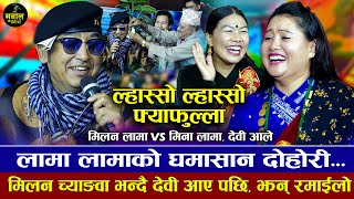 लामा लामाको घमासान दोहोरी देवी बिचमा छिरे पछि  LASHO LASHO  Milan Lama VS Mina Lama Devi Ale [upl. by Kissel]