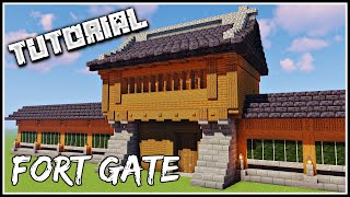 How To Build A Japanese Fort Gate  Minecraft Tutorial [upl. by Abas932]