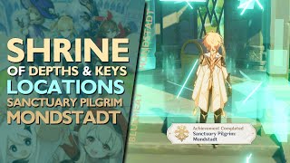 Genshin Impact Mondstadt Shrine of Depths Key Locations  All Shrine Locations [upl. by Airenahs253]