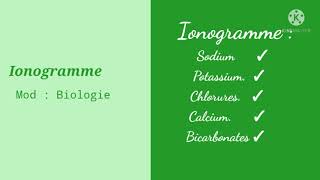 Biologie  Ionogramme [upl. by Eleon]