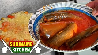 Afrikaanse Makreel Mackerel Tomaten Sardien Recept  African Mackerel Tomato Sardines Recipe [upl. by Oaoj]